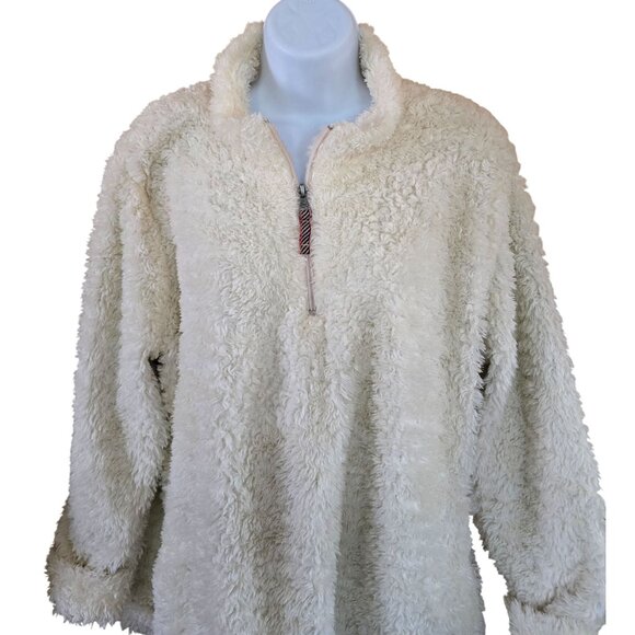 Weatherproof Vintage Cream Sherpa Fleece Pullover XL Cozy Chic - Picture 3 of 7